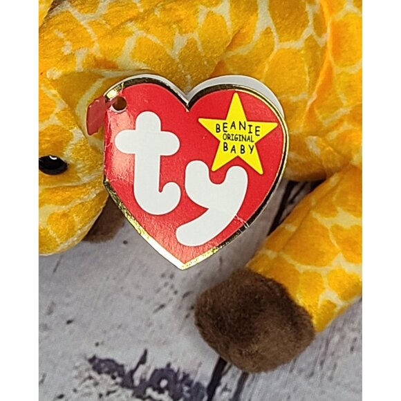 1995 Vintage Twigs Giraffe Beanie Baby, PVC Pellets, Tag Errors, Hants UK - Picture 6 of 10
